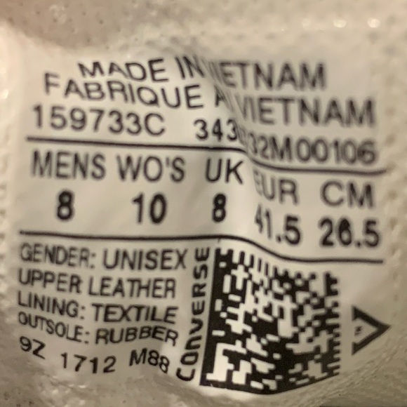 Converse One Star OX Wolf Grey/white/Navy  159733C Unisex W-10/M-8 - Picture 7 of 14